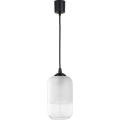 Brilagi - LED lestenec na kablu RETRO GLASS 1xE27/60W/230V premer 14 cm črna/bela