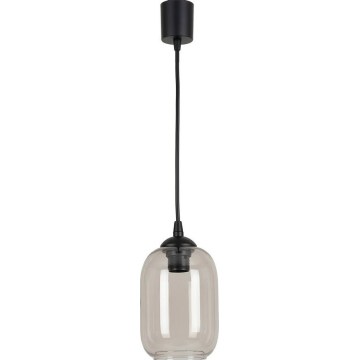 Brilagi - LED lestenec na kablu RETRO GLASS 1xE27/60W/230V premer 14 cm črna/dimna siva