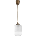 Brilagi - LED lestenec na kablu RETRO GLASS 1xE27/60W/230V premer 14 cm rjava/bela