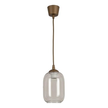 Brilagi - LED lestenec na kablu RETRO GLASS 1xE27/60W/230V premer 14 cm rjava/dimljena siva