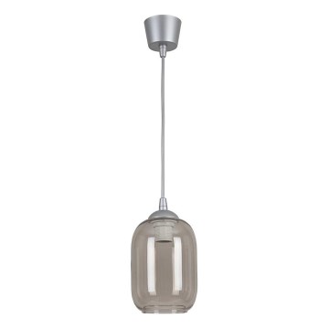 Brilagi - LED lestenec na kablu RETRO GLASS 1xE27/60W/230V premer 14 cm srebrna/dimna siva