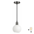 BRILAGI - LED lestenec na kablu RETRO GLASS 1xE27/60W/230V premer 15 cm črna/bela