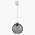 Brilagi - LED lestenec na kablu RETRO GLASS 1xE27/60W/230V premer 18 cm bela/dimna siva