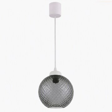 Brilagi - LED lestenec na kablu RETRO GLASS 1xE27/60W/230V premer 18 cm bela/dimna siva