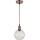Brilagi - LED lestenec na kablu RETRO GLASS 1xE27/60W/230V premer 18 cm bela/prozorna