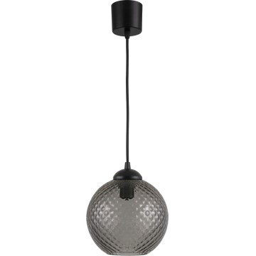 Brilagi - LED lestenec na kablu RETRO GLASS 1xE27/60W/230V premer 18 cm črna/dimna siva