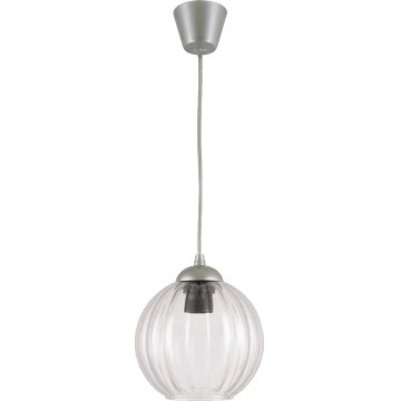 Brilagi - LED lestenec na kablu RETRO GLASS 1xE27/60W/230V premer 18 cm srebrna/prozorna