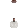 Brilagi - LED lestenec na kablu RETRO GLASS 1xE27/60W/230V premer 25 cm bakrena/prozorna