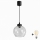 Brilagi - LED lestenec na kablu RETRO GLASS 1xE27/60W/230V premer 25 cm črna/prozorna