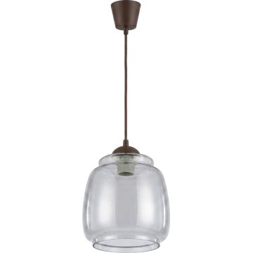 Brilagi - LED lestenec na kablu RETRO GLASS 1xE27/60W/230V premer 26 cm rjava/dimno siva
