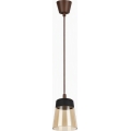 Brilagi - LED lestenec na kablu RETRO GLASS 1xE27/60W/230V Ø 15,5 cm rjava/dimno bež/črna