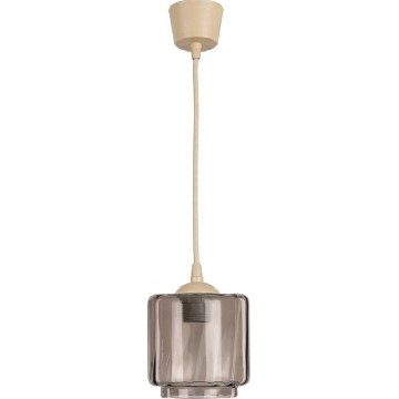 Brilagi - LED lestenec na kablu RETRO GLASS 1xE27/60W/230V Ø 15 cm bež/dimno bež