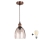Brilagi - LED lestenec na kablu RETRO GLASS 1xE27/60W/230V Ø 17 cm medena/dimljeno bež