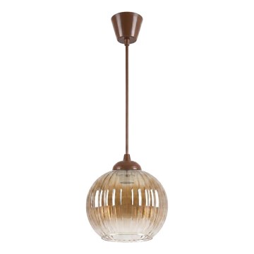 Brilagi - LED lestenec na kablu RETRO GLASS 1xE27/60W/230V Ø 18 cm rjava/dimna rjava