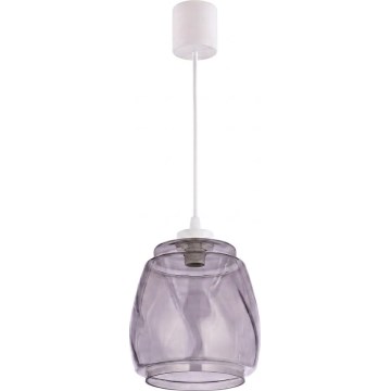 Brilagi - LED lestenec na kablu RETRO GLASS 1xE27/60W/230V Ø 26 cm bela/dimno siva