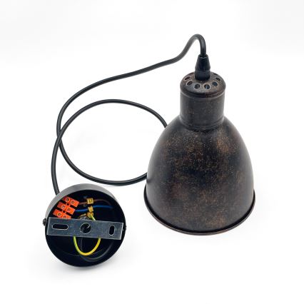 Brilagi - LED lestenec na kablu RIDDY 1xE27/60W/230V medena/patina