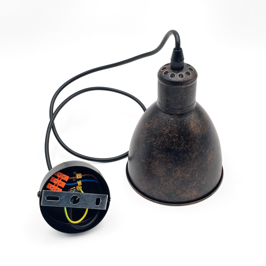 Brilagi - LED lestenec na kablu RIDDY 1xE27/60W/230V medena/patina