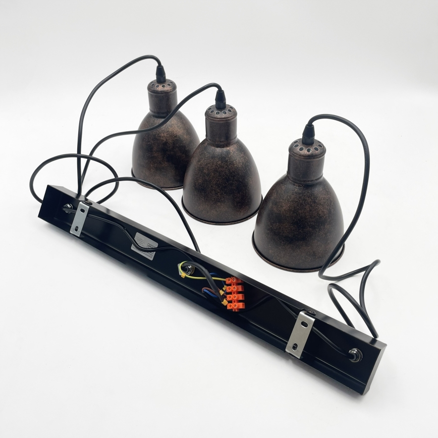 Brilagi - LED lestenec na kablu RIDDY 3xE27/60W/230V bakren/patina