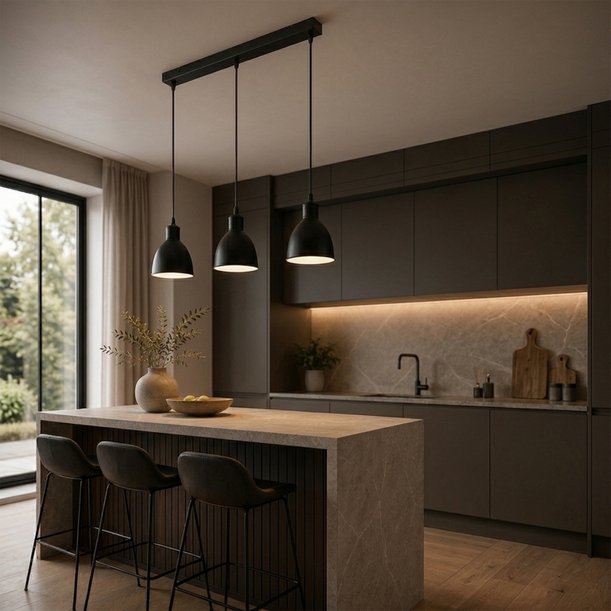 Brilagi - LED lestenec na kablu RIDDY 3xE27/60W/230V črn