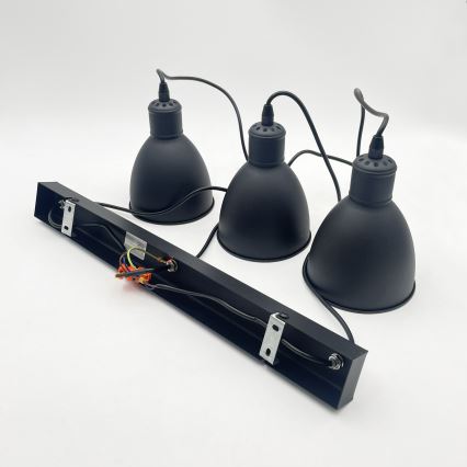 Brilagi - LED lestenec na kablu RIDDY 3xE27/60W/230V črn