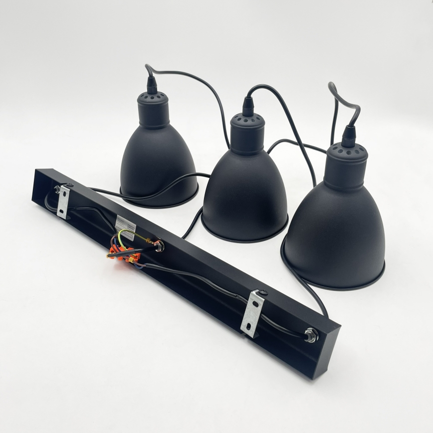 Brilagi - LED lestenec na kablu RIDDY 3xE27/60W/230V črn