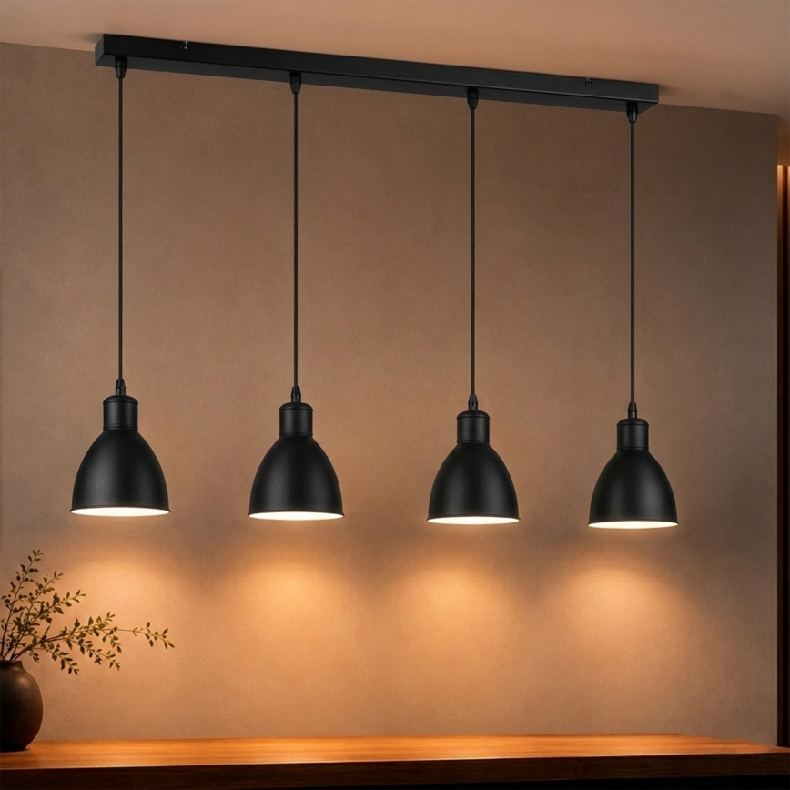 Brilagi - LED lestenec na kablu RIDDY 4xE27/60W/230V črn