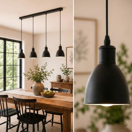 Brilagi - LED lestenec na kablu RIDDY 4xE27/60W/230V črn