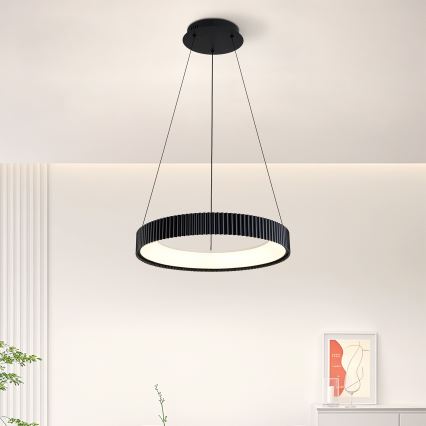 Brilagi - LED zatemljiv lestenec na kablu FALCON MODERN LED/30W/230V 3000-6500K premer 40 cm črna + daljinski upravljalnik