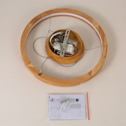 Brilagi - LED lestenec na kablu UMEA WOOD LED/30W/230V premer 40 cm iz kavčukovega lesa