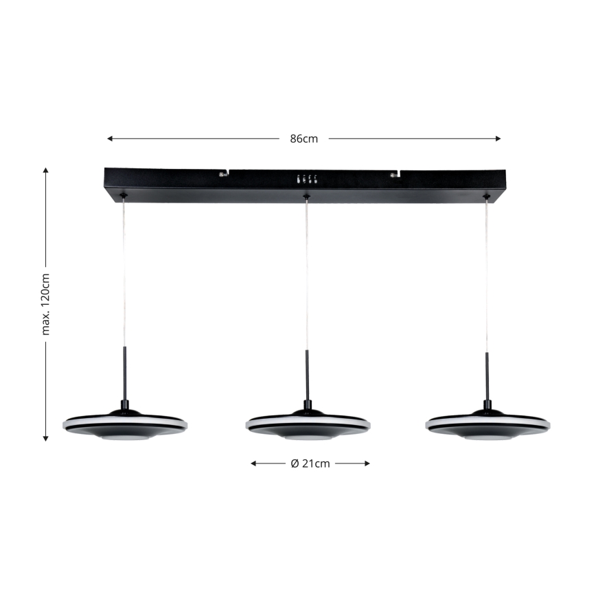 Brilagi - LED lestenec na kablu VERANO 3xLED/15W/230V