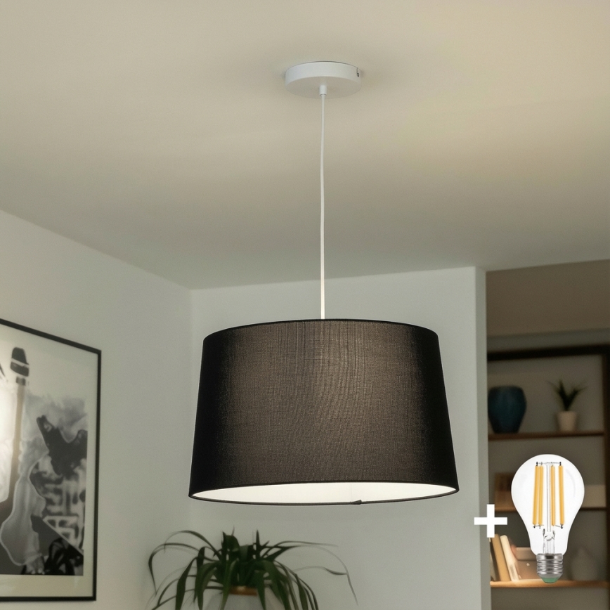 Brilagi - LED lestenec na lanku CERIA, 1x E27/40W/230V, premer 45 cm, črn