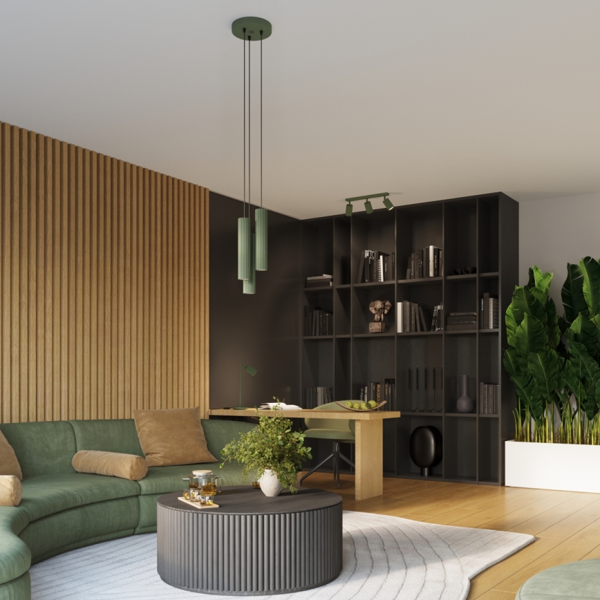 Brilagi - LED lestenec na lanku CRESTO 3xGU10/10W/230V zelen