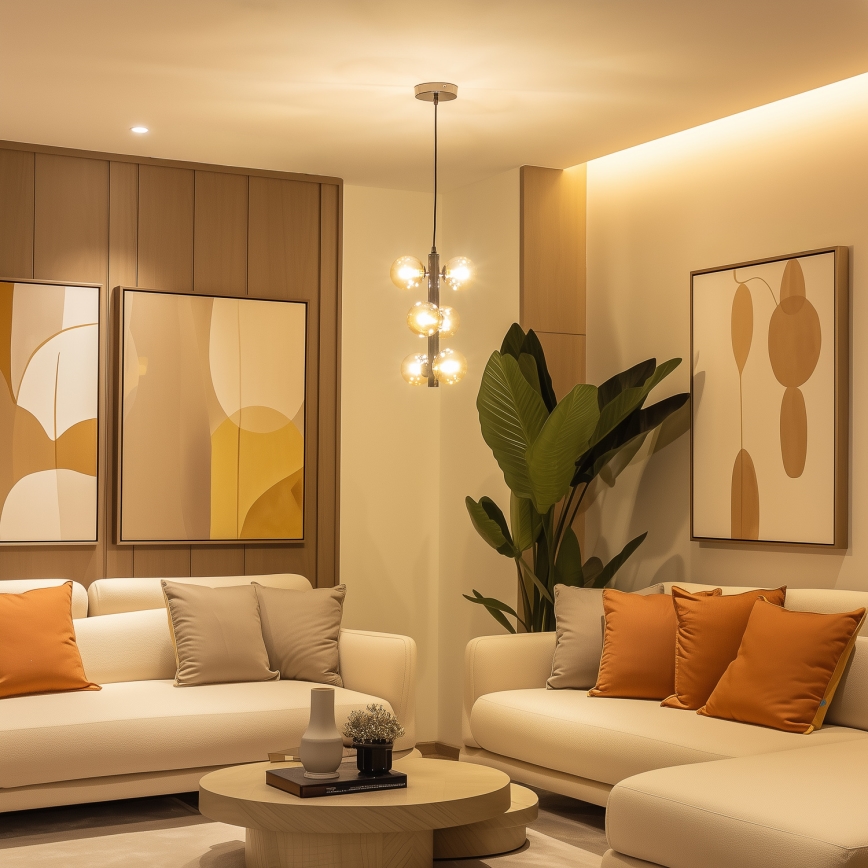 Brilagi - LED lestenec na lanku MILLA 6xG9/3W/230V črn krom/zlata