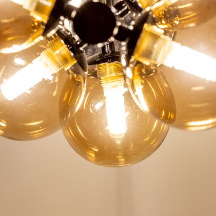 Brilagi - LED lestenec na lanku MILLA 6xG9/3W/230V črn krom/zlata