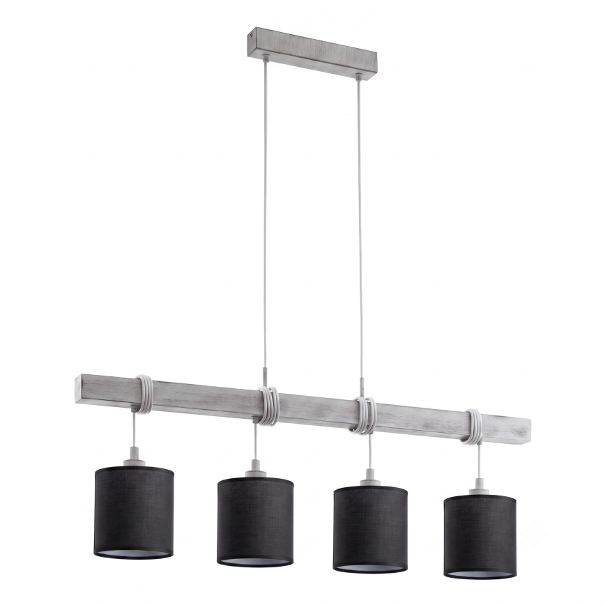 Brilagi - LED lestenec na lanku NUBILA 4xE27/60W/230V siva/črna