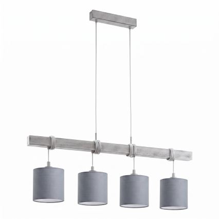 Brilagi - LED lestenec na lanku NUBILA 4xE27/60W/230V siva