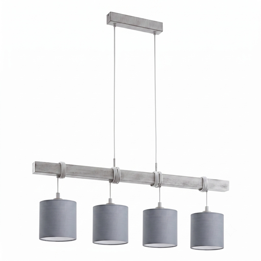 Brilagi - LED lestenec na lanku NUBILA 4xE27/60W/230V siva