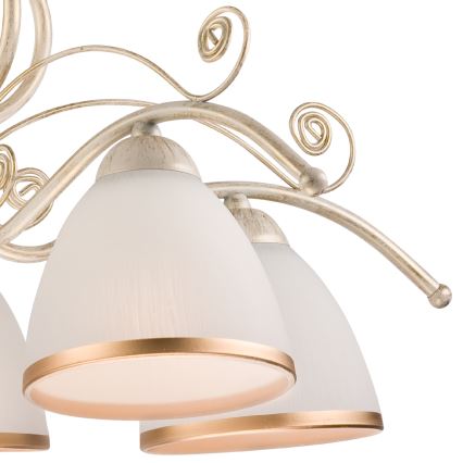 Brilagi - LED lestenec na verigi ANTICO 5xE27/60W/230V 3000K bela patina