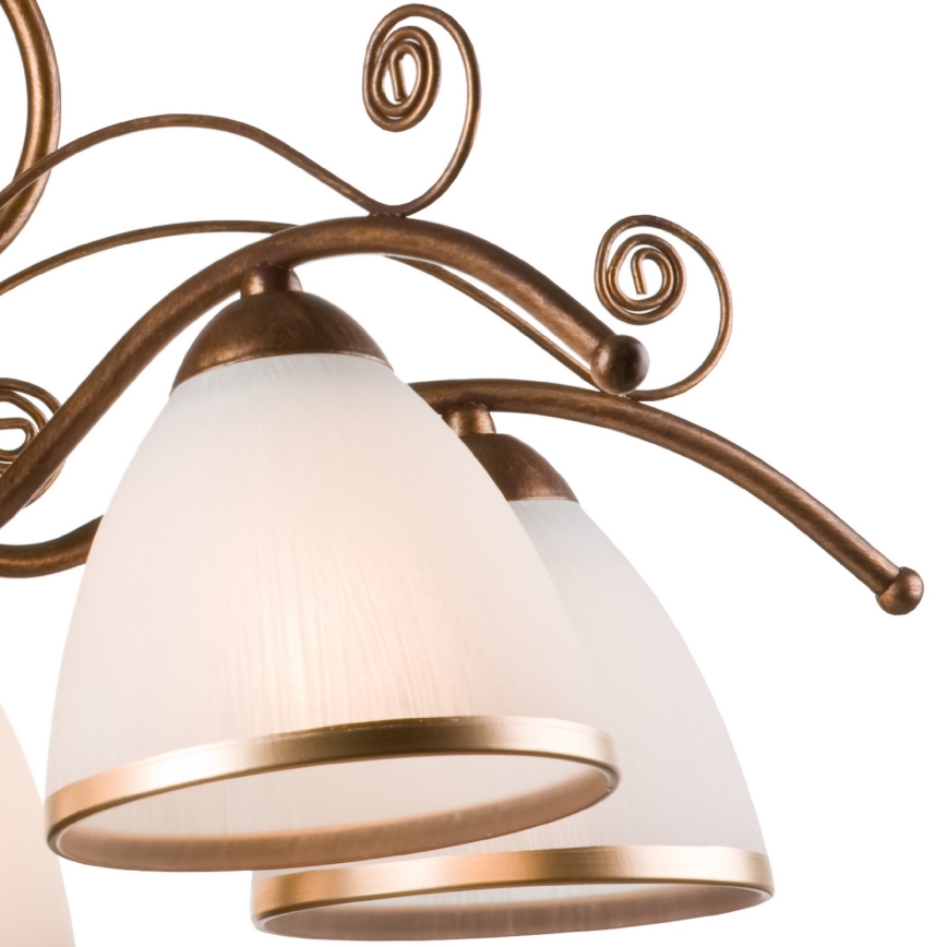 Brilagi - LED Lestenec na verigi ANTICO 5xE27/60W/230V bronasta patina
