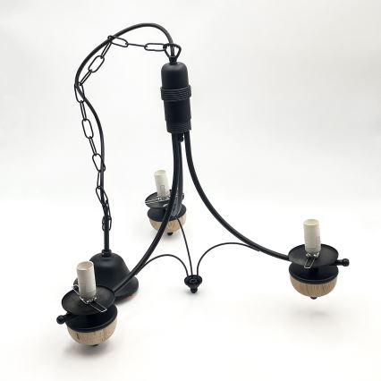 Brilagi - LED Lestenec na verigi COTTAGE 3xE14/40W/230V bukev/bela