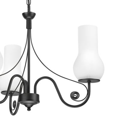 Brilagi - LED Lestenec na verigi COTTAGE 3xE14/40W/230V črna/bela