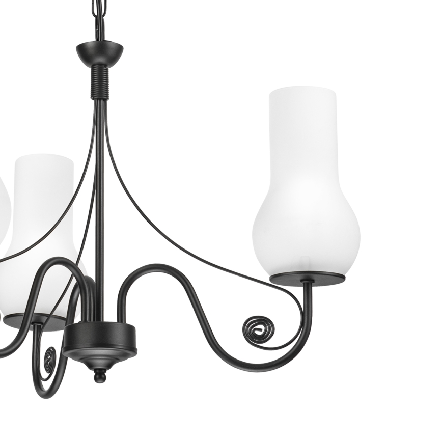 Brilagi - LED Lestenec na verigi COTTAGE 3xE14/40W/230V črna/bela