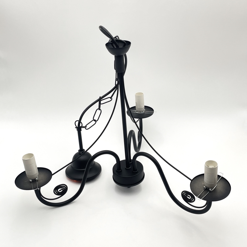 Brilagi - LED Lestenec na verigi COTTAGE 3xE14/40W/230V črna/bela