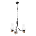 Brilagi - LED lestenec na verigi COTTAGE 3xE14/40W/230V hrast/črna/bela