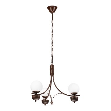 Brilagi - LED Lestenec na verigi COTTAGE 3xG9/40W/230V hrast/bela