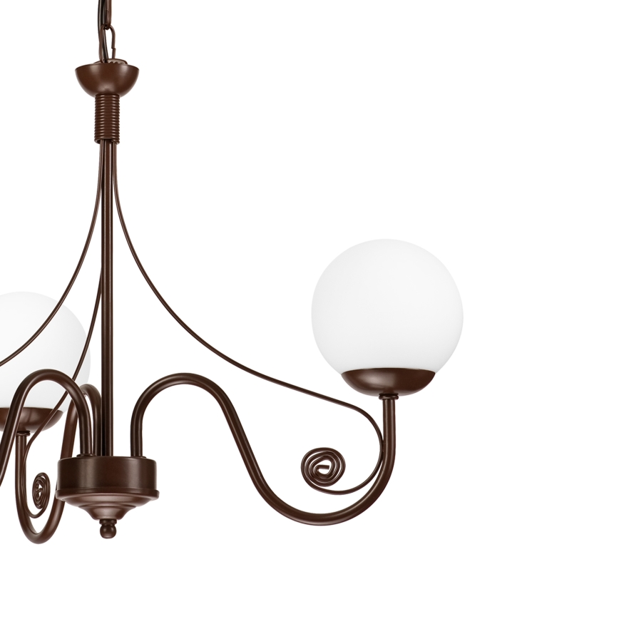 Brilagi - LED Lestenec na verigi COTTAGE 3xG9/40W/230V rjava/bela