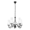 Brilagi - LED Lestenec na verigi COTTAGE 5xE14/40W/230V črna/bela