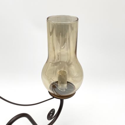 Brilagi - LED Lestenec na verigi COTTAGE 5xE14/40W/230V rjava