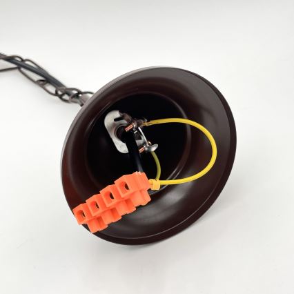 Brilagi - LED Lestenec na verigi COTTAGE 5xE14/40W/230V rjava