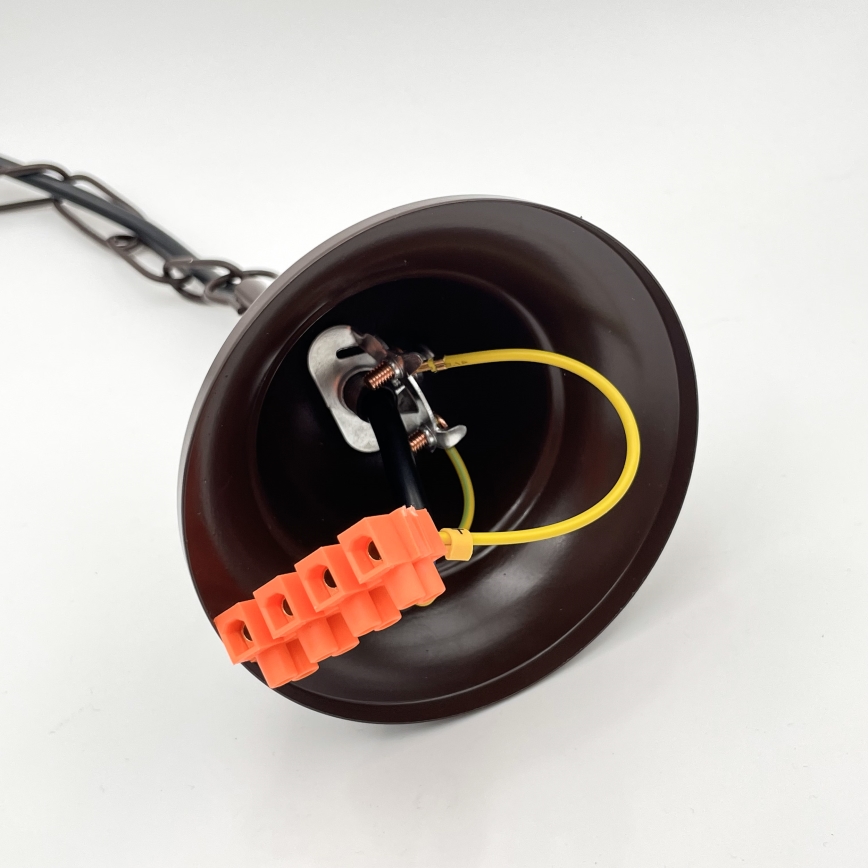 Brilagi - LED Lestenec na verigi COTTAGE 5xE14/40W/230V rjava